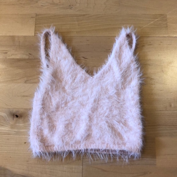 Urban Outfitters Tops - Fuzzy pink crop